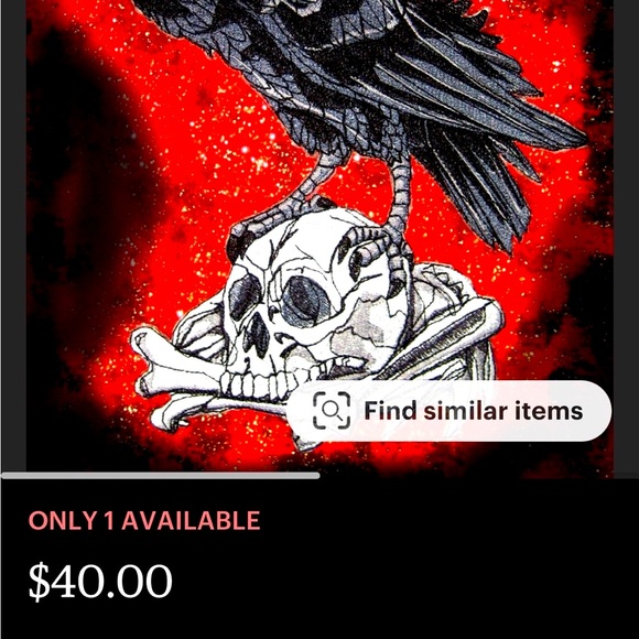 Giant Raven Crow on Skull & 2 Flying Ravens iron on/sew on patches. Hand Made - Picture 3 of 12